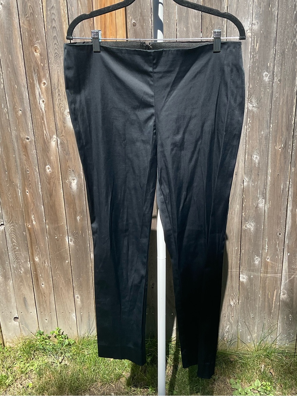 Soft Surroundings Elegant Black Satin Dress Pants